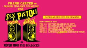 Frank Carter and the Sex Pistols announce London show at O2 Forum Kentish Town