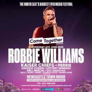 Robbie Williams to headline first edition of new Newcastle festival Come Together