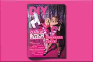 Lambrini Girls are on the cover of DIY’s December 2024 / January 2025 Class Of 2025 issue